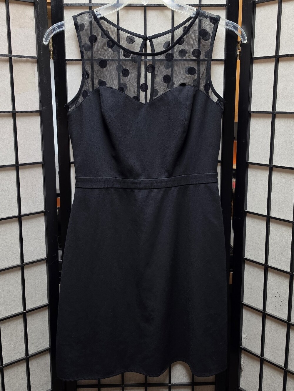🖤 LC Lauren Conrad Velvet Polkadot Sweetheart Dress Juniors S Womens XS